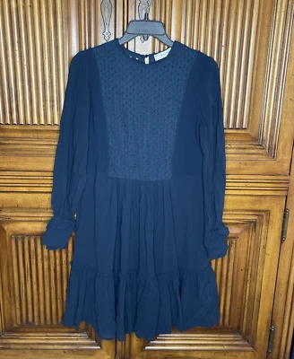 Vestido Munthe para mujer talla 38 pequeño azul boho pradera bajo en niveles Cottagecore Foto 1 de 4