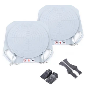 2Pcs Wheel Car Front End Wheel Alignment Turn Plates Tool Truck Turntable Plates - Picture 1 of 6