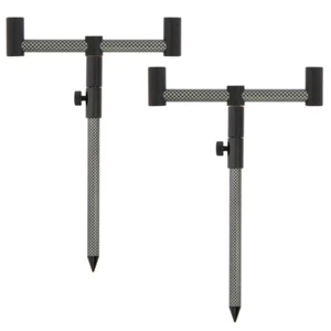 NGT Buzz Bar Set 2 Rod Set Bank Sticks Small Carbon Effect Carp Fishing Tackle - Picture 1 of 3