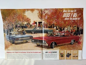 Vintage Double Page 1964 Olds F-85 Ad Unique Art - Picture 1 of 8