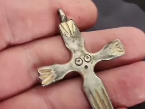 Saxon/Viking Silver Change Over Christian/pagan Crucifix. Must Description LA85 - Picture 1 of 11