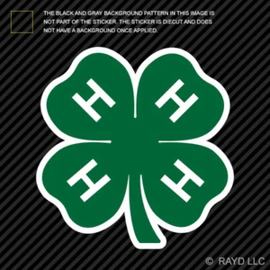 4-H Green Clover Sticker Premium Die Cut Vinyl 4h food agriculture - Picture 1 of 1