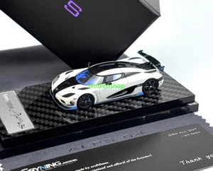 GB GRYNING 1:64 White Agera RS1 ML Racing Sports Model Diecast Resin Car - Picture 1 of 16