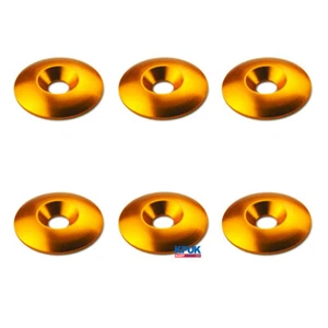Kart 6 x M8 x 35 mm x 5 mm CSK Senkscheibe GOLD neu Kart Kartteile UK - Bild 1 von 2