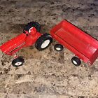 Vintage ERTL 11L15-6 roter Kornanhänger Heu & internationaler Traktor Spielzeug Farm