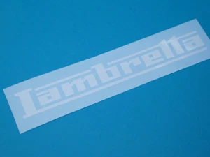 Lambretta Roller Dekor Aufkleber Design Logo Weiss 150x21 mm - Bild 1 von 1