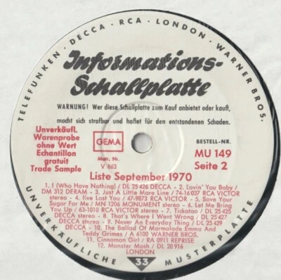 ♫ INFO-LP 1970 Elvis Presley I´VE LOST YOU Peter Maffay MOSCH RAR MU 149 Promo ♫ - Bild 1 von 2