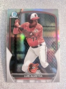 2023 Bowman Draft Luis Almeyda Chrome Refractor BDC-145 Orioles - Picture 1 of 2