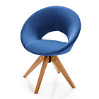 Costway Mid Century Modern Swivel Accent Chair Fabric Armchair Velvet Living