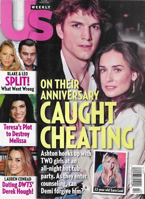 Us Weekly Magazine Demi Moore Ashton Kutcher Michael Jackson Leonardo DiCaprio - Image 1 of 4