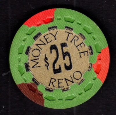 Money Tree $25 Casino Chip, Reno NV (Green) - Image 1 of 3