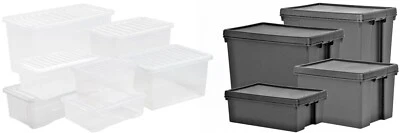 (24L/25L/36L/37L/45L/62L/92L/110L) Plastic Stackable Storage Boxes with Lids - Image 1 of 4