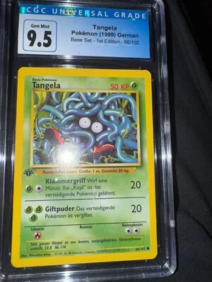 German Pokémon TCG Tangela Base Set 66/102 Regular 1st EdCommon Shadowless - Image 1 of 2