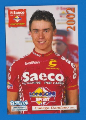 CYCLISME carte cycliste DAMIANO CUNEGO  équipe SAECO 2002 - Photo 1/2