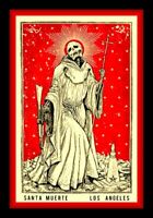 4.75" Santa Muerte LA vinyl sticker. Grim Reaper, Catholic Angel of Death decal.