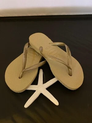 Havaianas Little Girls Flip Flops Sand Color Childs Size 10 - SALE! - Image 1 of 4