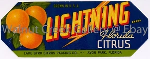 Florida Fruit Crate Label Fine Art Print, Lighting, approx 13.8" x 5.5" 12827 - Picture 1 of 1