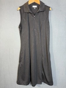Greg Norman Sleeveless Polo Dress with Zippered Collar Golf Black Women’s Medium - Picture 1 of 10