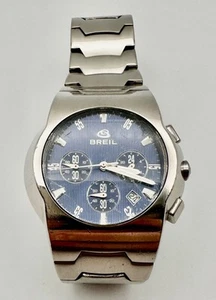 Men's Breil Classic Chronograph Watch with Stainless Steel Case New Battery - Picture 1 of 9