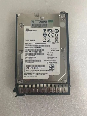 870753-B21 For HPE 300GB 15K 12G SFF 2.5" SAS SC DS HDD 870792-001 Gen8 G9 - Image 1 of 4
