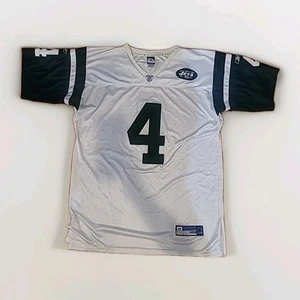 Men's 48 Reebok Brett Favre New York Jets On Field Jersey Sewn White NFL 4X - Picture 1 of 8