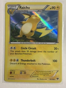 Raichu 43/146 - XY Base Set Holo Rare Pokemon Card - Picture 1 of 2