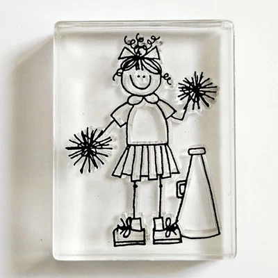 Прозрачная смонтированная марка HAPPY CHEERLEADER других производителей High School Spirit Smile H000 - Изображение 1 из 4