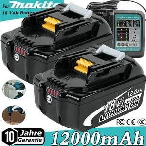 2X 12.0AH para Makita 18 voltios batería / cargador 18V 6Ah BL1860 BL1850 BL1840 BL1830 - Imagen 1 de 45