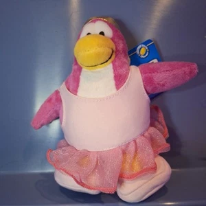 Disney Club Penguin Pink Ballerina Plush NWT No Coin - Picture 1 of 3