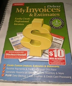 New, MySoftware Deluxe My Invoices & Estimate 10th Anniversary Edition CD-ROM - Picture 1 of 5