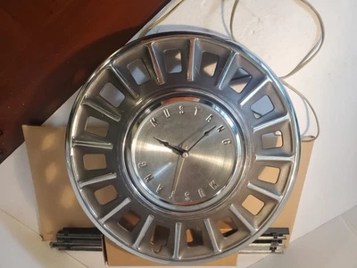 1968 年福特野马快背车轮盖轮毂盖 14 英寸时钟 - 定制 - 罕见 - 可正常工作 — 第 1/4 张图片