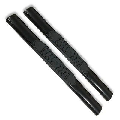 Correa ovalada negra de 5 pulgadas con 1 barra Nerf escalón almohadilla para Silverado/Sierra 2007-19 cabina estándar Foto 1 de 3