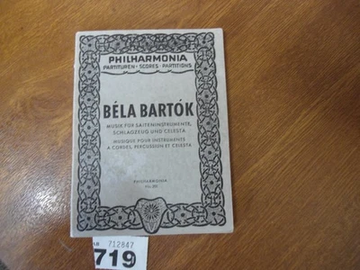 BELA BARTOK Music For String Inst. Percussion & Celesta - Philharmonia Score 201 - Image 1 of 4