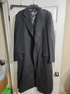 Loro Piana Neiman Marcus Mens Black Long Overcoat 100% Italian Cashmere - Picture 1 of 15