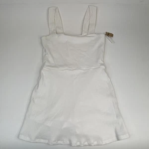 PINK Victoria’s Secret Active ärmelloses Kleid Rib Square Neck Weiß Gr. L Neu - Bild 1 von 7