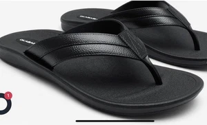 Okabashi Voyager Flip Flop Sandalen Herren umweltfreundlich hergestellt USA schwarz Größe 9 - Bild 1 von 5