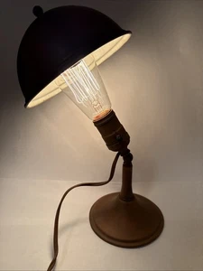 Antique Vintage GREIST Brass Desk Lamp Articulating W/ Shade May 19, 1925 - Picture 1 of 18