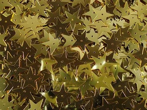 Sequins Stars 18mm Metallic Soft Gold 25g Christmas Decoration - Picture 1 of 2