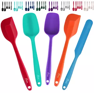 Heat Resistant 600℉ Kitchen Cooking Food Grade Silicone Spatula Set, 5-Piece, No - Picture 1 of 21