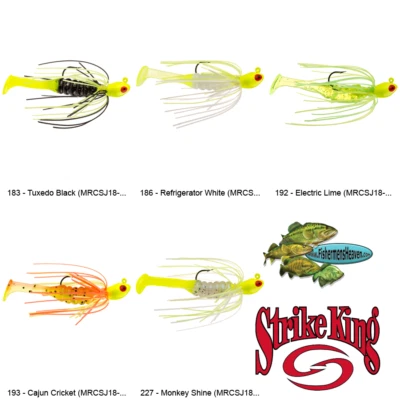 Plantilla de natación Strike King Mr Crappie Krappie Kicker 1/8 oz (MRCSJ18) cualquier cebos de 5 colores Foto 1 de 4