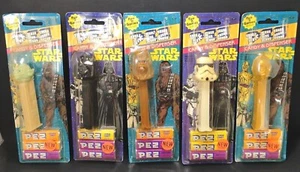 Star Wars PEZ Cand Dispenser Lot Darth Vader Chewbacca Yoda C-3PO Stormtrooper - Picture 1 of 7