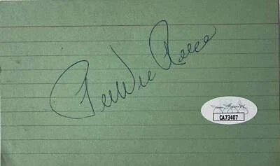 Pee Wee Reese Autographed 3x5 Index Card (JSA) - Image 1 of 2