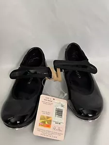 Freestyle by Danskin Little Girls' Size 9 Black Tap Dance Shoes - Picture 1 of 4