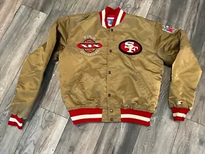 Vintage San Francisco 49ers Starter Satin Jacket Men’s L 1985 Super Bowl Patch - Picture 1 of 17