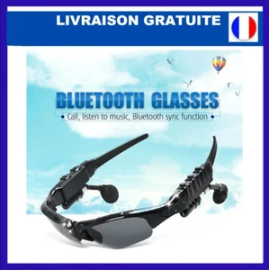 Écouteurs stéréo sans fil Bluetooth - Lunettes de soleil avec micro, réduction d - Imagen 1 de 15