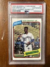 Ken Griffey Jr. 1990 Baseball Card Boom Authentic Rare PSA