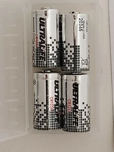 ULTRALIFE CR123A SET OF 4..... MADE IN THE USA CASE INCLUDED - Picture 1 of 6