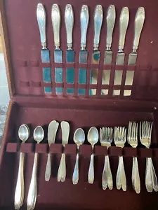 STIEFF PURITAN STERLING FLATWARE SET 8 SETTINGS 6 PIECES PER TOTAL 48 PIECES - Picture 1 of 2