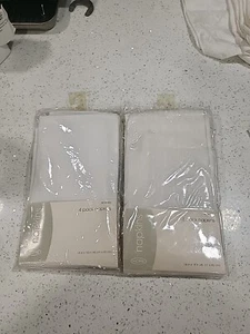 2 - 4 pack (8 napkins total) 18x 18 white striped napkins cotton blend - Picture 1 of 5