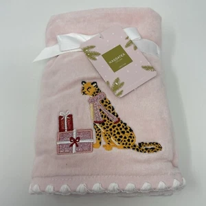 Kassatex Fine Linens Pink Christmas Holiday Hand Towels Set of 2 - Picture 1 of 5